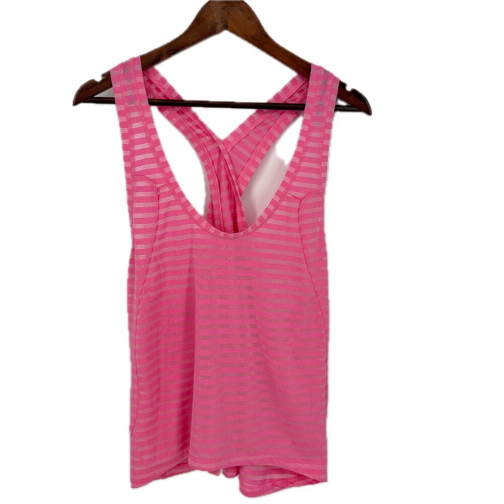 Zyia Active 3XL Plus Size Pink Yoga Open Back Knotted Sleeveless Tank Top Womens